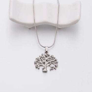Crystal Studded Tree Of Enlightenment Necklace-Your Soul Place